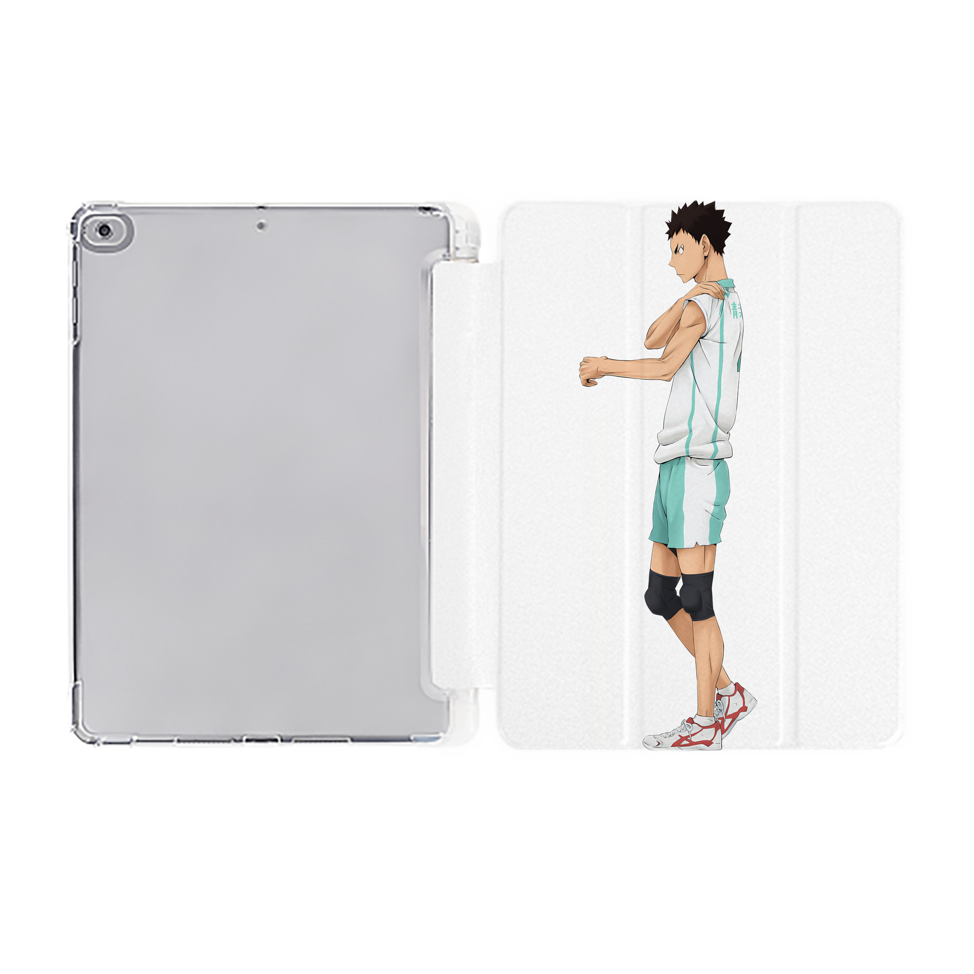 （画像用） ハイキュー!! Haikyu!! IPad ケース ペン収納付き 三つ折りスタンド PUレザー×シリコン 対応機種9.5/10.5/10.9インチ